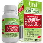 Packshot of Ural Cranberry Daily Supplement in 30 Capsules